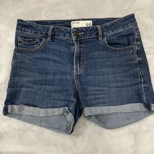 Women's Garage‎ Denim "favorite short" Cuffed Medium Wash Jean Short In Size 9